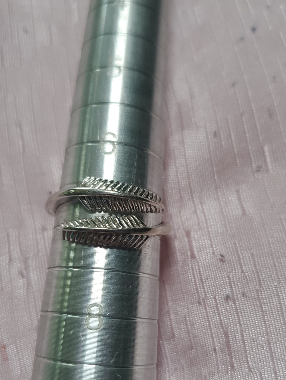 Feather Wrap Silver Ring - 6 1/2 Delicate Boho Style